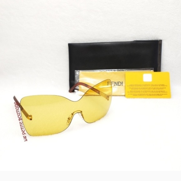Fendi Oversized Rimless/Shield Sunglasses - Picture 3 of 8